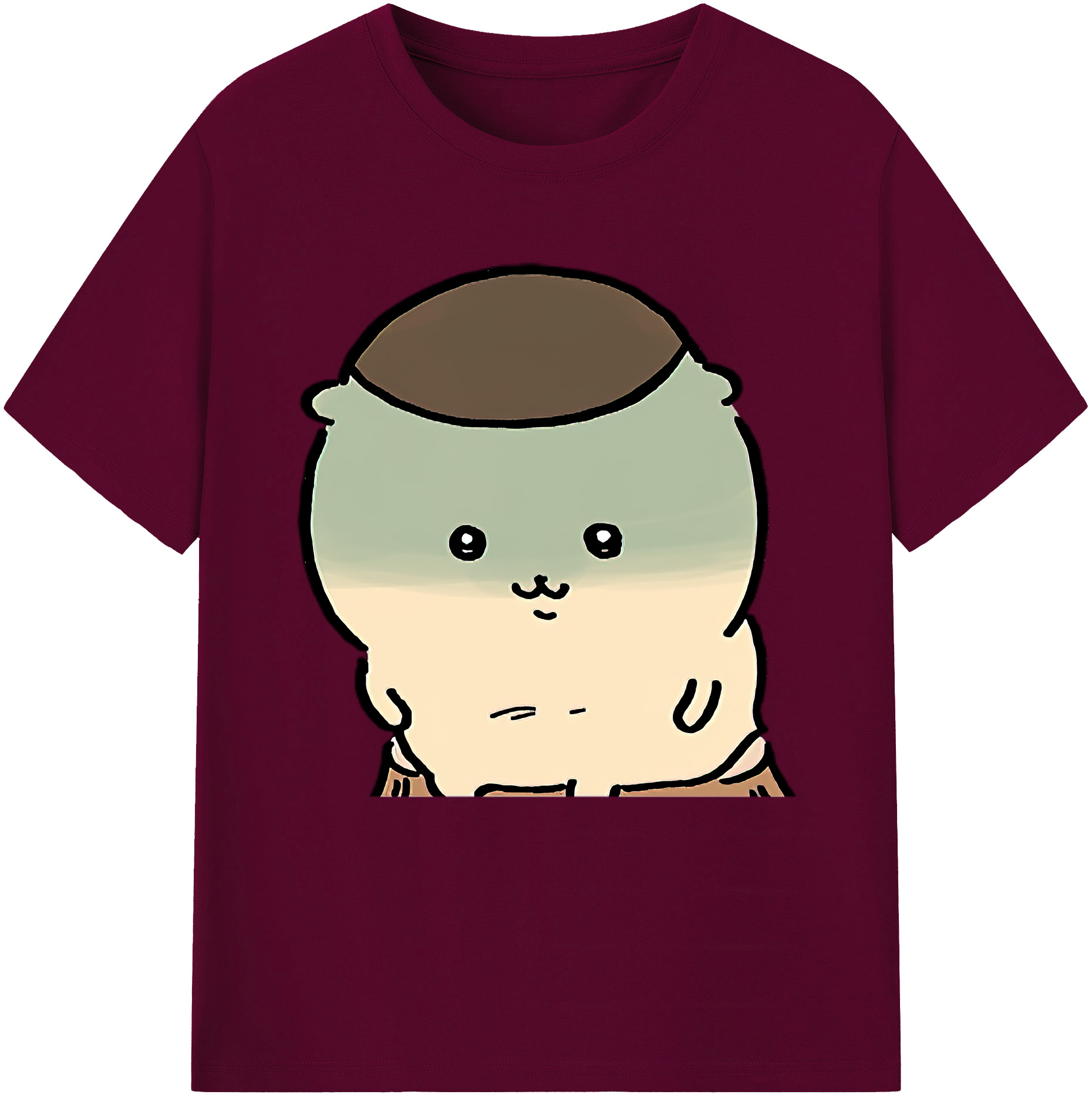 （画像用） ちいかわ くりまんじゅう Chii-kawa kuri manjū レディースカジュアルプリントTシャツ（綿100％）